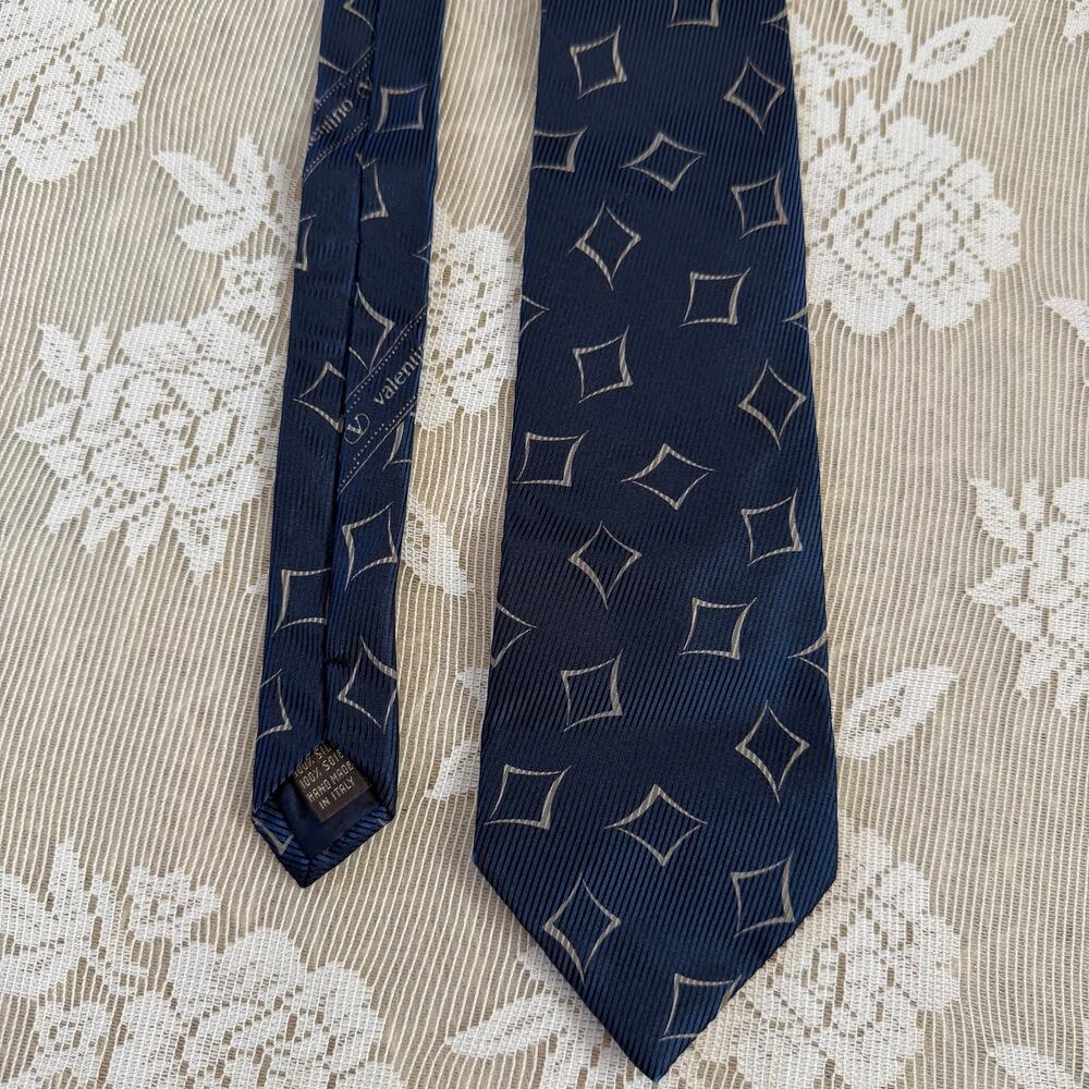 Vintage Valentino Cravatte Navy Silk Tie